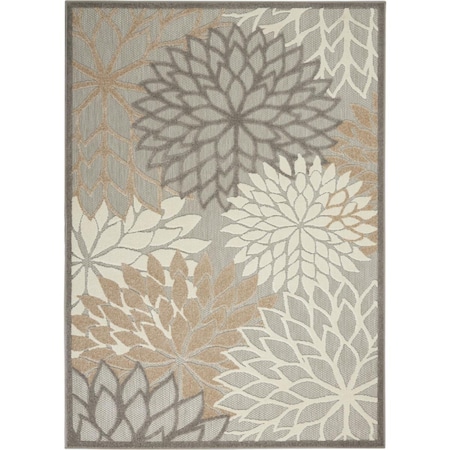 Palacedesigns 5 x 8 ft. Natural & Gray Indoor & Outdoor Area Rug PA3655261